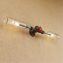 Retro Industrie Wind Designer Wasserflasche Lampe Wandleuchte Grau