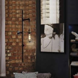 Retro Industrielle Rohrwandleuchten Einfache Loft Schwarz Vogelkäfig Metall Wohnzimmer Esszimmer Küche Bar Café Dekoration Beleuchtung