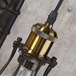 Retro Industrielle Rohrwandleuchten Einfache Loft Schwarz Vogelkäfig Metall Wohnzimmer Esszimmer Küche Bar Café Dekoration Beleuchtung