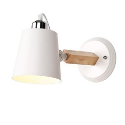 Vintage Holz Art Deco Metall Metall Rustikale Wandleuchte Wohnzimmer Esszimmer Flur Wandlampe Schwarz Weiß Optional
