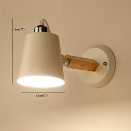 Vintage Holz Art Deco Metall Metall Rustikale Wandleuchte Wohnzimmer Esszimmer Flur Wandlampe Schwarz Weiß Optional