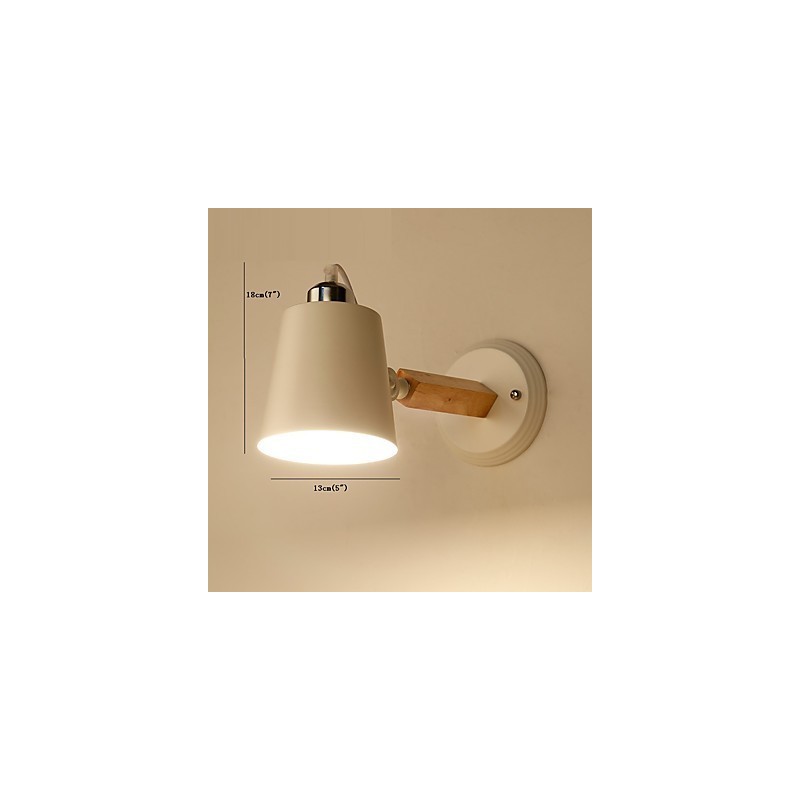 Vintage Holz Art Deco Metall Metall Rustikale Wandleuchte Wohnzimmer Esszimmer Flur Wandlampe Schwarz Weiß Optional