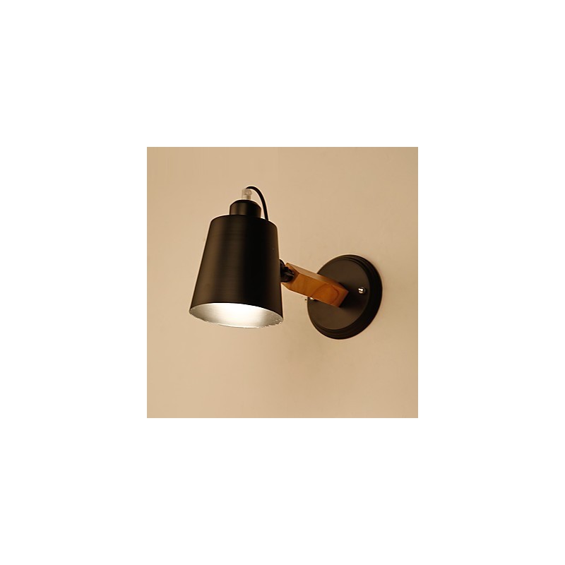 Vintage Holz Art Deco Metall Metall Rustikale Wandleuchte Wohnzimmer Esszimmer Flur Wandlampe Schwarz Weiß Optional