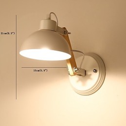 Vintage Holz Art Deco Metall Metall Rustikale Wandleuchte Wohnzimmer Esszimmer Flur Wandlampe Schwarz Weiß Optional