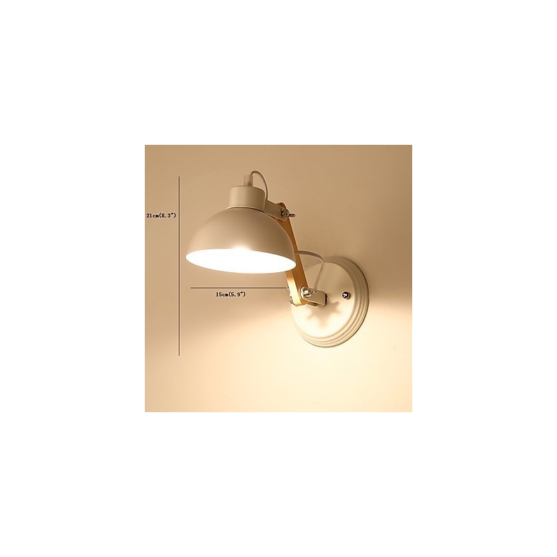 Vintage Holz Art Deco Metall Metall Rustikale Wandleuchte Wohnzimmer Esszimmer Flur Wandlampe Schwarz Weiß Optional