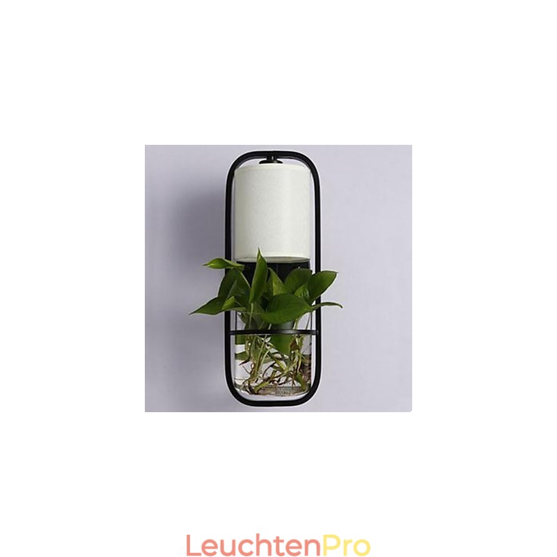 Moderne Eisen kreative Topfpflanze Glas Wandleuchte