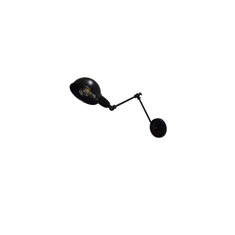 Eisen-Wandlampe, faltbar, schwarz, einfache Retro-Wandlampe, Einzelkopf, dekorative Wandlampe im europäischen Stil