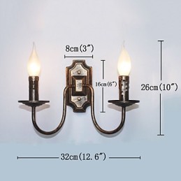 Retro Einfache Wand Lampe Korridor Flur Doppel Kopf Lampe Schlafzimmer Wohnzimmer Wand Lampe Beleuchtung