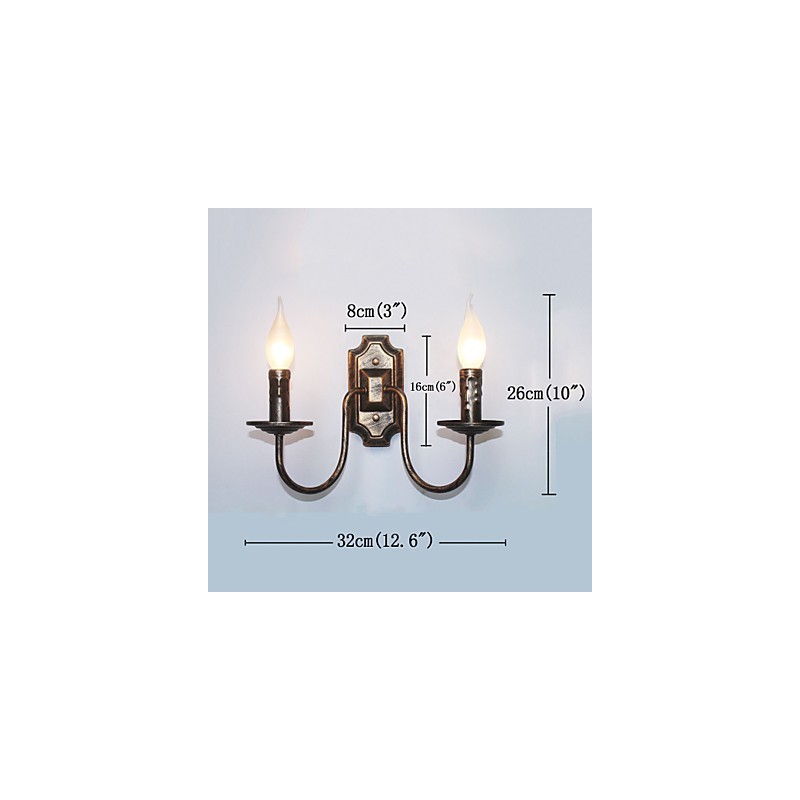 Retro Einfache Wand Lampe Korridor Flur Doppel Kopf Lampe Schlafzimmer Wohnzimmer Wand Lampe Beleuchtung