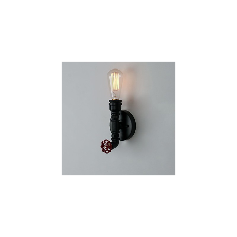 Rustikale Lodge, modernes, zeitgenössisches Landhaus-Retro-Malerei-Feature für Uplight-Wandleuchten im Mini-Stil