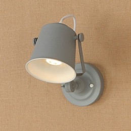 Wandleuchte aus lackiertem Stahl, dumme schwarze amerikanische Kaffeedekoration, Retro-Wandleuchte, Lichtschwertlampe an der Wand