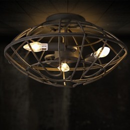 Deckenleuchte aus Metall im Retro-Mini-Stil mit Malerei