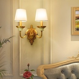 Einfaches Landhaus, traditionelles klassisches Messing-Feature für Wandleuchten im Mini-Stil, Uplight-Wandleuchter