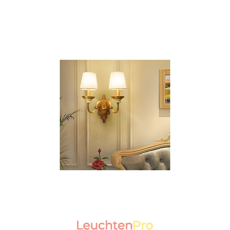Einfaches Landhaus, traditionelles klassisches Messing-Feature für Wandleuchten im Mini-Stil, Uplight-Wandleuchter
