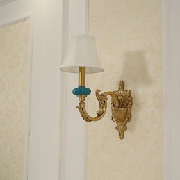 Einfaches Landhaus, traditionelles klassisches Messing-Feature für Wandleuchten im Mini-Stil, Uplight-Wandleuchter