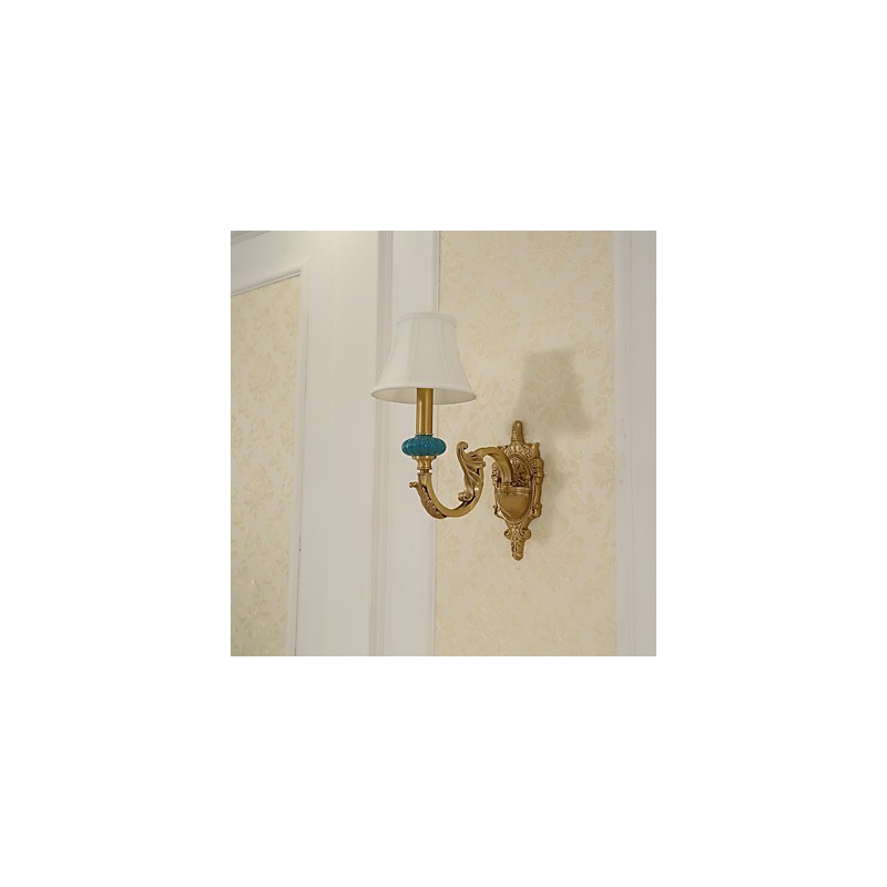 Einfaches Landhaus, traditionelles klassisches Messing-Feature für Wandleuchten im Mini-Stil, Uplight-Wandleuchter
