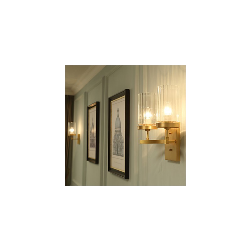 Traditionelles klassisches Landhaus-Messing-Feature für Wandleuchten im Mini-Stil