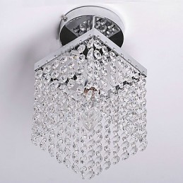 Moderne zeitgenössische Kristall Mini-Stil Malerei Flush Mount