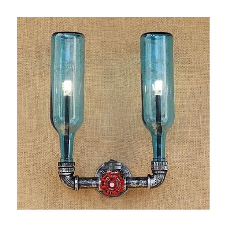 Retro Industrielle Wind Schalter Wasserflasche Wandleuchte Wandleuchte Blau Retro Industrielle Wind Schalter Wasserflasche Wandleuchte Wandleuchte Blau