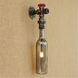 Rauchgraue Wasserflaschen-Wandlampe
