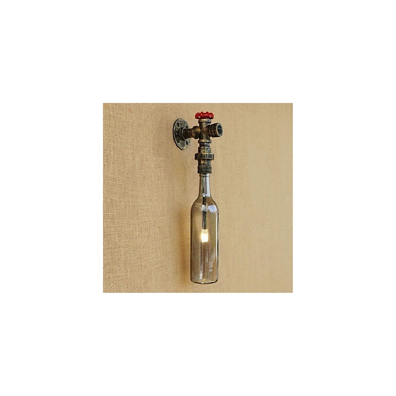 Rauchgraue Wasserflaschen-Wandlampe