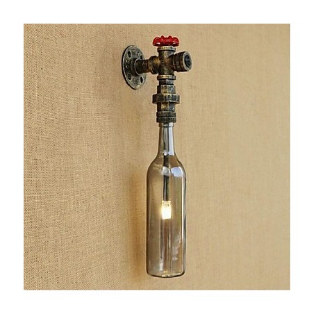 Rauchgraue Wasserflaschen-Wandlampe Rauchgraue Wasserflaschen-Wandlampe