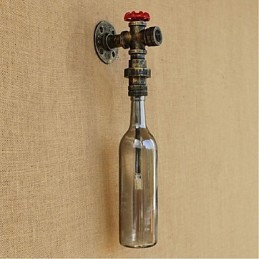Rauchgraue Wasserflaschen-Wandlampe