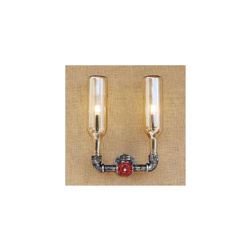 Retro Industrielle Windschalter Wasserflasche Wandlampe Wandleuchte Bernstein