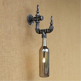 Retro Nostalgie Mit Schalter Cafe Bar Restaurant Gang Wasser Rohr Flasche Wand Lampe