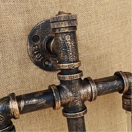 Amerikanischen Themen Restaurant Bar Eisen Mit Schalter Wasser Rohr Wein Flasche Wand Lampe Blau