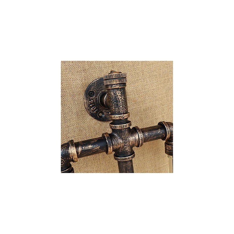 Amerikanischen Themen Restaurant Bar Eisen Mit Schalter Wasser Rohr Wein Flasche Wand Lampe Blau