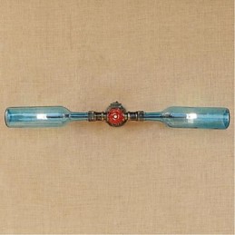 Retro American Village Creative Industry Wind Designer Wasserflasche Wandleuchte Wandleuchte Blau