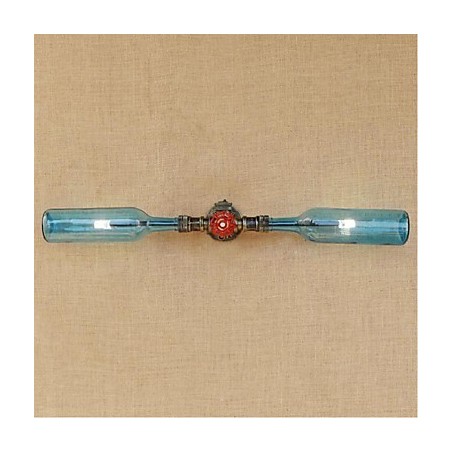 Retro American Village Creative Industry Wind Designer Wasserflasche Wandleuchte Wandleuchte Blau Retro American Village Creative Industry Wind Designer Wasserflasche Wandleuchte Wandleuchte Blau