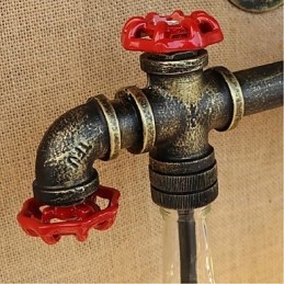 Retro Industrielle Wind Schalter Wasserflasche Wandleuchte Wandleuchte Blau