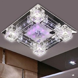 Moderne zeitgenössische Kristall galvanisierte Glas Flush Mount