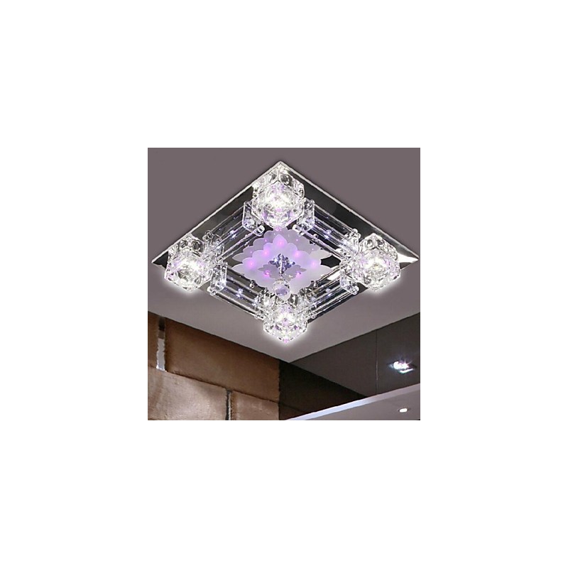 Moderne zeitgenössische Kristall galvanisierte Glas Flush Mount