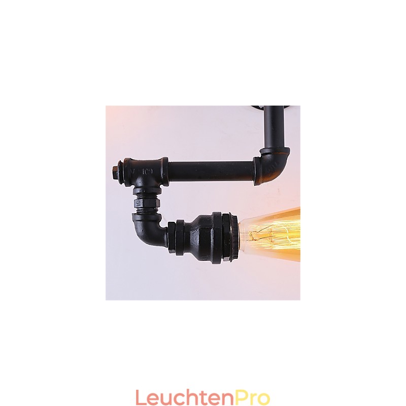 3 Köpfe Vintage Industrielle Rohr Wandleuchten Schwarz Kreative Lichter Restaurant Cafe Bar Dekoration Beleuchtung