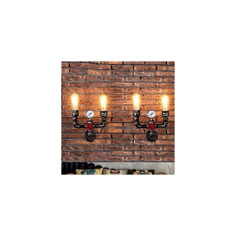 2 Köpfe Vintage Industrielle Metall Wandleuchten Restaurant Cafe Bar Dekoration Beleuchtung