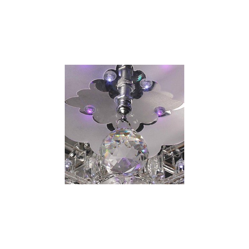 Moderne zeitgenössische Kristall galvanisierte Glas Flush Mount
