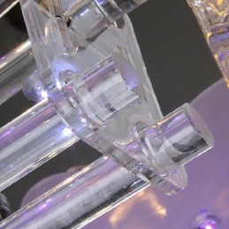 Moderne zeitgenössische Kristall galvanisierte Glas Flush Mount