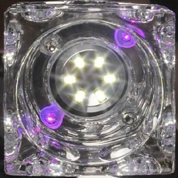 Moderne zeitgenössische Kristall galvanisierte Glas Flush Mount