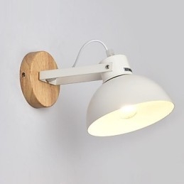 Vintage Holz Art Deco Metall Metall Rustikale Wandleuchte Wohnzimmer Esszimmer Flur Wandlampe Schwarz Weiß Optional