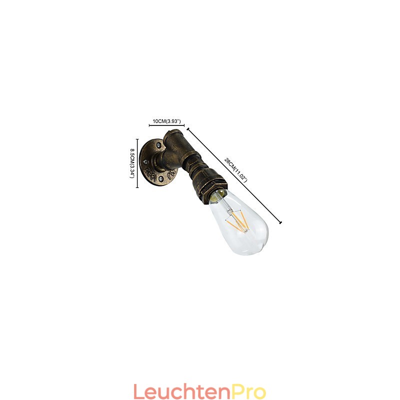 Wandleuchte Wandleuchten Wand Eisen Wandlampe dumm schwarz Lichtschwert Lampe an der Wand
