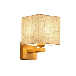 Minimalistische Massivholz Tischlampe Nachttischlampe
