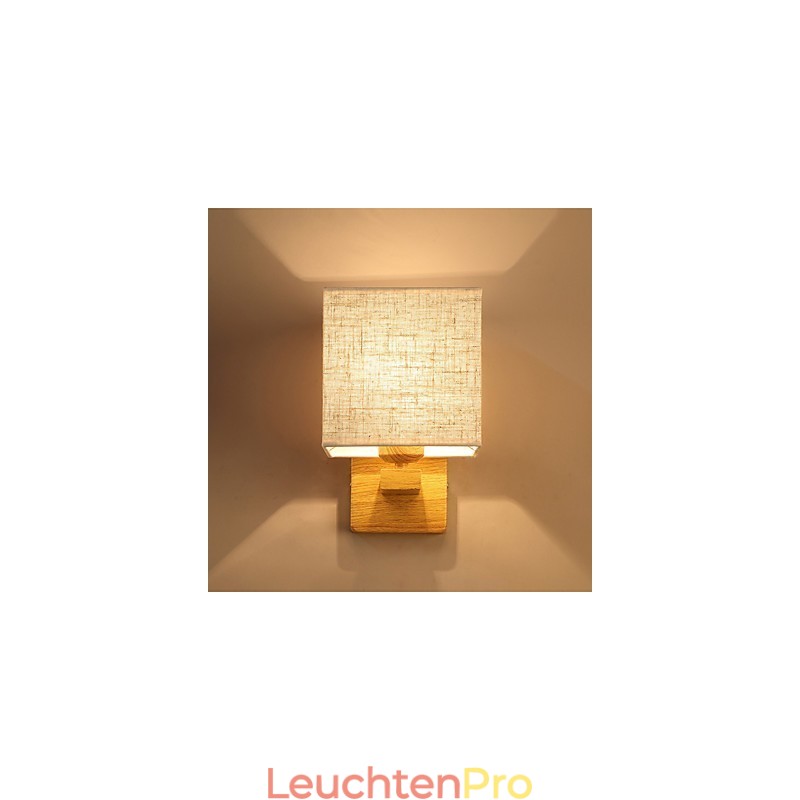 Minimalistische Massivholz Tischlampe Nachttischlampe