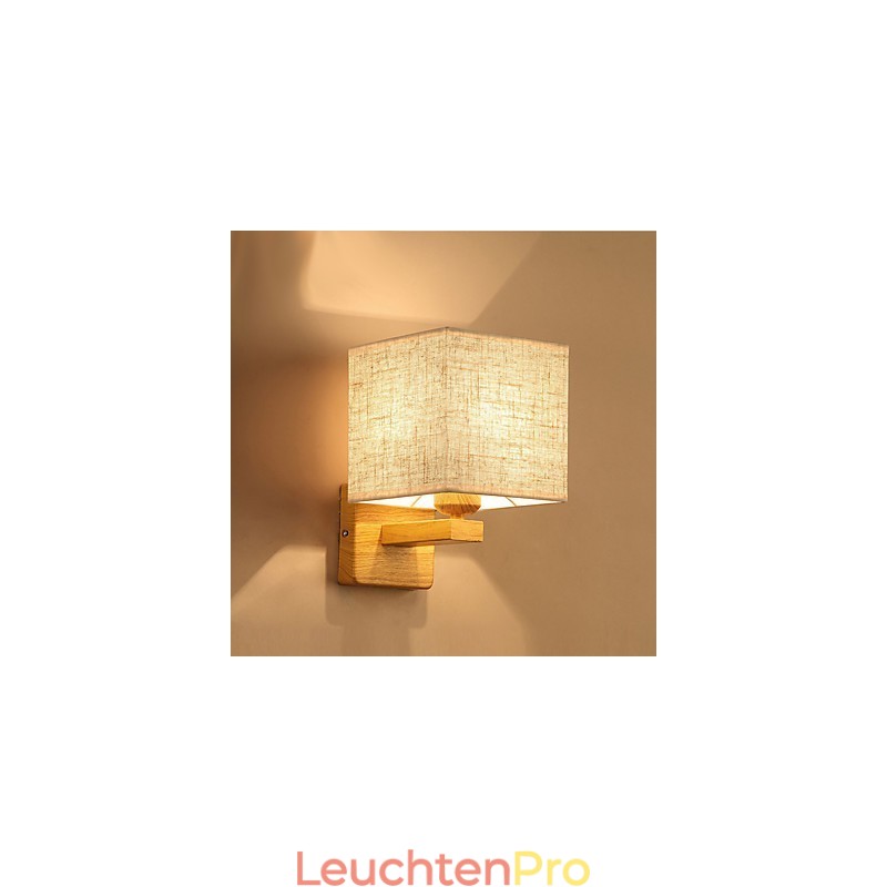 Minimalistische Massivholz Tischlampe Nachttischlampe