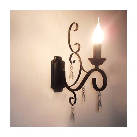 Kristallkerzenlampe Eisen Kreative Persönlichkeit Korridor Treppenhaus Dekoration Nachttischlampe Wandleuchte Kristallkerzenlampe Eisen Kreative Persönlichkeit Korridor Treppenhaus Dekoration Nachttischlampe Wandleuchte