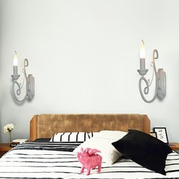 Kerzenlampe Nachttischlampe Wandlampe Eisenkorridor Kreative Pastorale Spiegellampe