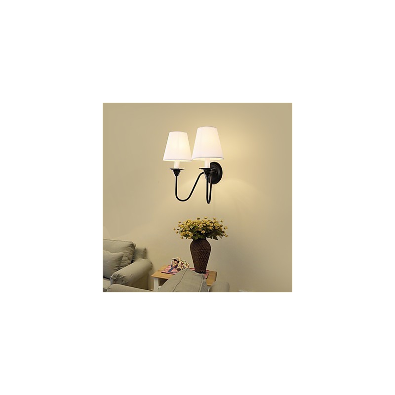 Rustic Lodge Wandleuchter mit schwarzem Oxid-Finish, Funktion zum Schutz der Augen, Umgebungslicht