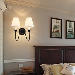 Rustic Lodge Wandleuchter mit schwarzem Oxid-Finish, Funktion zum Schutz der Augen, Umgebungslicht